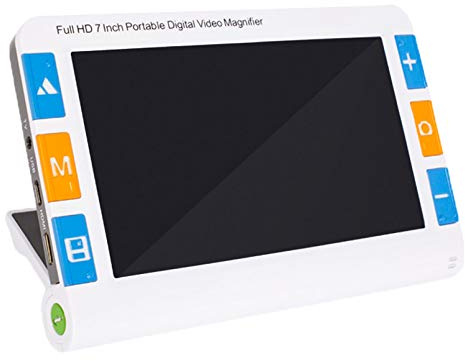 7 pollici Videoingranditore Digitale Portatile per Ipovedenti Ausilio Visivo per Lettura con tempi di 2X-32X Zoom, uscita HDMI AV 1080i60 TV Qualità HD e Supporta la Messa a Fuoco Automatica(1024x600)