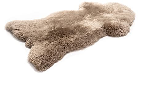 Decorating Sheepskins Premium Schaffell Echt Groß, Lammfell Echt Beige 120-130 cm, geruchlos, Fell für Stuhl, Alternative zu Kunstfell, Lammfell Teppich für das Sofa, Lammfelle, Schaffelle