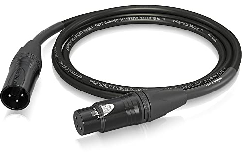 Behringer Microphone Cable - Black Neutrik XLR Male to XLR Female - 1.5 m / 5 ft - Platinum Performance - PMC-150