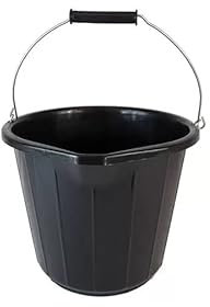 VTL® 15 LITRE BLACK BUILDERS BUCKET - STRONG - WATER - DIY - MIXING - HEAVY DUTY (1)