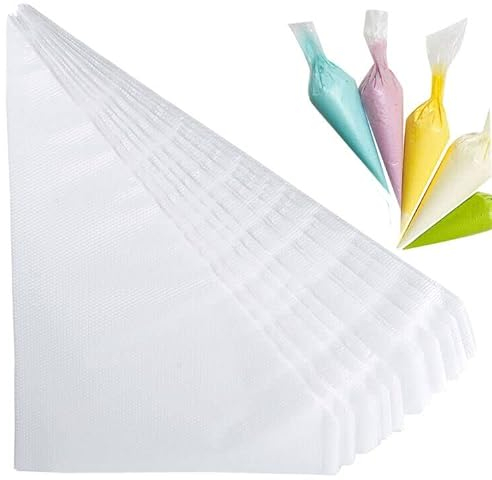 BROMMAT Spritzbeutel, Spritzbeutel 100 Stück, Einweg-Spritzbeutel für Kekse, Kuchendekoration, Kuchendekorationsbeutel, Einweg Spritzbeutel, Spritzbeutel für Verzieren Torten, Cupcakes, Kuchen