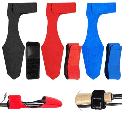 Tadipri Cintura Per Canna Da Pesca 3Pc Cinghie Elastiche, Custodia Protettiva Anti-Skid, Fissaggio Canna, Accessori Per Pesca