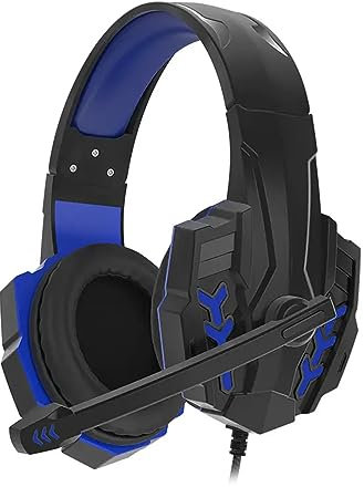 PNJB Wired Gaming Esports Headphones - With Colourful Dazzling Lights & 3D Surround Sound Effect, Noise Cancellation, 40mm Dynamic Driver UNIT, Cable Length (1.8M)