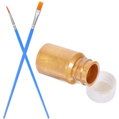 COHEALI Metallic Gold Paint Liquid Stroke Paste for Diy Art Projects Hand Painting Pigment for Paper Fabric Ceramic Crystal Resin Accessories Vibrant Long-term Metallic Pigments