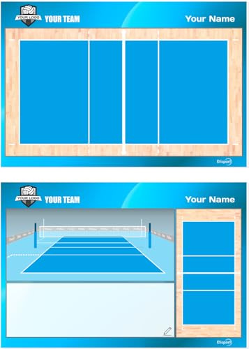 Lavagna Tattica per Pallavolo. Personalizzata con Nome, Logo o Club. Doppia Faccia, Pennarelli Cancellabili a Secco. 30,5 x 20,5 cm