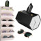 DMJJSD Sunglasses Travel Case 6-Slot, Glasses Storage Box, PU Leather Eyewear Storage Box, Foldable Glasses Storage Case, Multiple Travel Sunglasses Organizer Case, Hanging Glasses Case