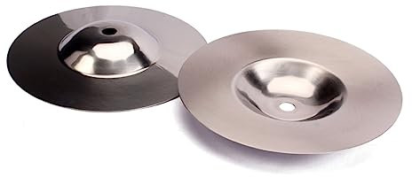 SHOWERORO 2stücke Crash-becken Für Schlagzeug Silberfarben Von Becken Für Percussion-instrumente Hochhart Und Stoßfest