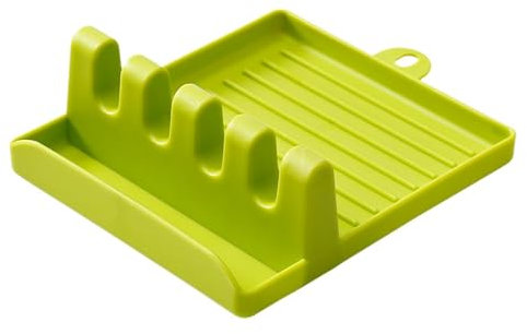 Portacucchiaio con supporto per coperchio,Porta mestolo da cucina resistente al calore - Poggiamestolo, portacucchiaio per piano cottura, portautensili da cucina per cucinare, portautensili per barbec