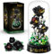 HiWEEGO Flower Bouquet Building Set with LED Lights - 310 PCS Black Rose Building Blocks Kit with Cover, Mini Bricks Flowers Botanical Collection Valentine's Day Gift for Girls Adult Women Home Decor