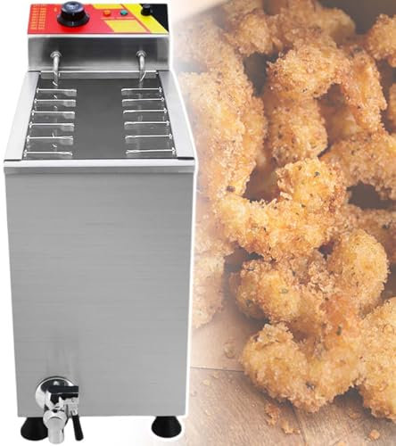 vnmudzeo Friggitrice Elettrica per Snack per Hot Dog 3000 W, Acciaio Inox, Macchina per Friggere Bastoncini di Hot Dog al Formaggio, con 12 Ganci