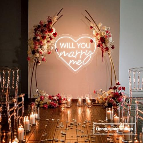 Will you marry me Wedding Love Marry Cheer LED neonskylt för väggdekor USB justerbar ljusstyrka vardagsrum barer pub klubb sammankomster konst väggdekor