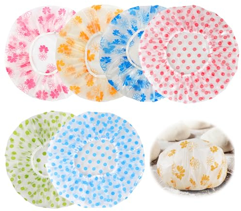 6 PCS Bowl Covers for Bread Proofing, Reusable Elastic Plastic Bread Proofing Cover, Adjustable Universal Sourdough Proving Covers for Rising Dough Breads Bake Fruit Vegetable Fresh Keeping
