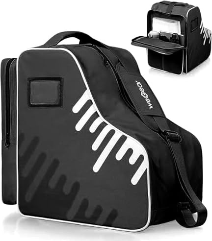 CELLGEAR Skate Bag Adults Roller Skates Bag,Large Capacity Ice Skates Carry Bag with Adjustable Shoulder Strap Nylon Inline Skate Bags for Girls Boys Women Men