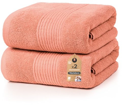 Cloud Pillow badhandduk 2-pack 70 x 140 cm – badhanddukar 100 % bomull – duschhanddukar 500 g/m2 – mjuk, absorberande och hållbar – Oeko-Tex – perfekt för bad och wellness – ljusgrå