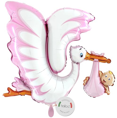 Globo de aluminio XXL balloa Cisne con bebé niña, globo de helio para el nacimiento, regalo para la fiesta del bebé, globo rosa de aire para decoración de recién nacido, decoración de fiesta Baby
