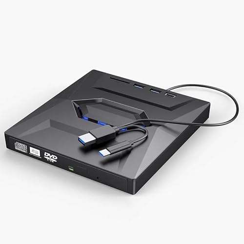 3-i-1 multifunktion, extern mobil optisk enhet for CD/DVD-inspelare, Flash Disk Player