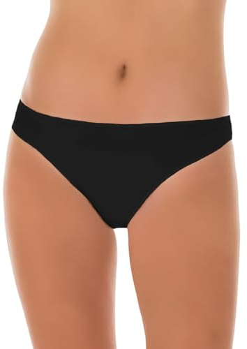 GARDA - 6 Slip Donna Vita Bassa, Slip Mini in Cotone Elasticizzato Art. 3900 (Nero, S)