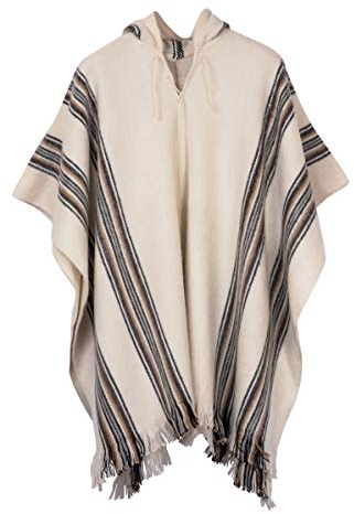 Gamboa Alpaca Poncho Hombre Mujer Mexicano Abrigo Chaqueta Cazadora Lana Polar Otoño Invierno