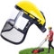 Strimming Face Shield Logging Helmet, Safety Visor Face Guard, Chainsaw Helmet, Forestry Hat For Gardening, Logging, Lawn