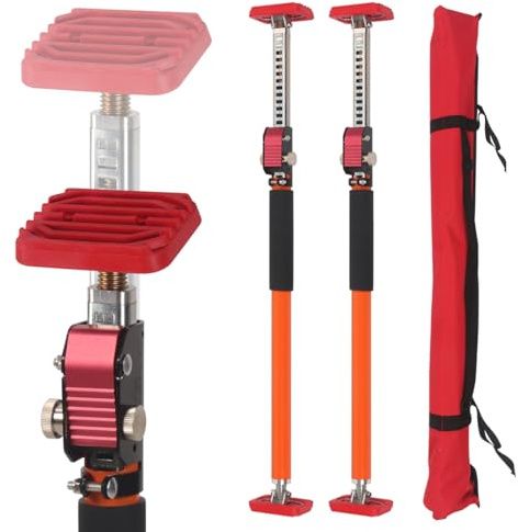 3. Hand verstellbares Stützsystem, robuste Stahl-Stützstangen für Schrankheber, Laderäume und Trockenbauwände, ausziehbar von 61 cm bis 101,6 cm, 2 Stück, Tragkraft 120 kg