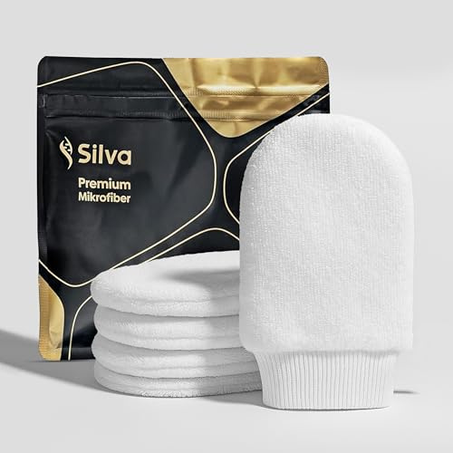 Silva Juego de 5 almohadillas desmaquillantes y de limpieza lavables, almohadillas desmaquillantes de microfibra reutilizables, toallitas desmaquillantes para rostro y ojos, suaves con la piel y