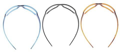 Angoily Lot de 3 Bandeaux Créatifs pour Cheveux en Tissu Oxford, Taille Moyenne, Multi-couleurs, Décorations de Tête Élégantes pour Maquillage, Sport et Soin du Visage