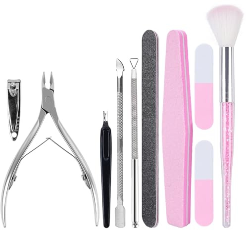 Nail File 10 Pcs, Nail File and Buffer Blocks Cuticle Cutter Manicure Kit | Nail Buffer Block Nail Files for Natural Nails Double Sided Emery Board for Nails