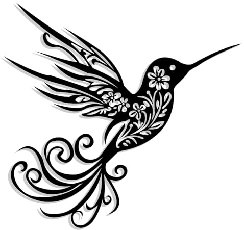 Pduoduo Decorazione da parete in metallo a forma di colibrì,ornamento da giardino a forma di uccellino,scultura da appendere per soggiorno,balcone,recinzione,cortile veranda,patio