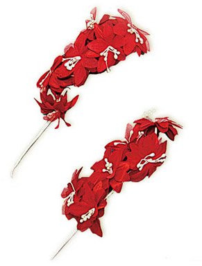 Ansteckblume rot mit Bindedraht