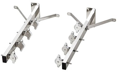 Sauvic Stendibiancheria da parete con 8 fili acciaio inossidabile