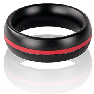 BuyAndFeelGood NUOVO anello per il pene “EXTRA WIDE” largo 18 mm in ALLUMINIO - diametro interno 4,5 cm - anello fallico per uomo, nero