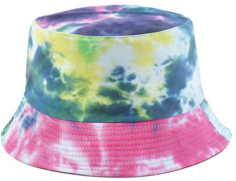SOIMISS Tie Dye Fischerhut Eimer Hut Breite Krempe Sonnenhut Sommer Faltbarer Hut