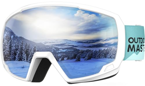 OutdoorMaster Kids Ski Goggles, Snowboard Goggles - Jugend Schneebrillen - Grünes Tal