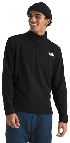 The North Face - Giacca in Pile con Cerniera a 1/4 Cedar Trail Grid da Uomo - TNF Black, XL