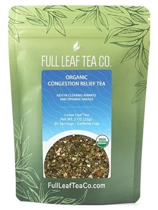 Organic Congestion Relief Tea - 2 oz Bag (approx. 30 servings) | Full Leaf Tea Company