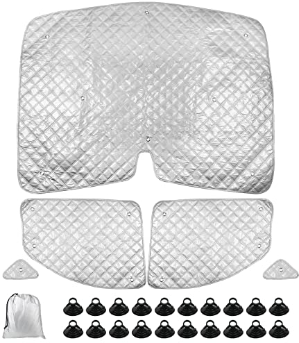 Parasol para Parabrisas para 2003-2014 Mercedes-Benz Vito II W639/Viano, 5 Piezas Juego de Parasol Térmico Interno UV-Proof protección Solar con Espalda Negro, 98% Oscurecimiento