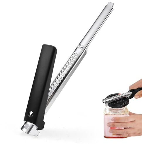 yuejuhe Apribarattoli Manuale, Apriscatole per Lattine Professionale, Apri Barattoli di Vetro, Svita Tappi per Artrite Anziani (Nero)