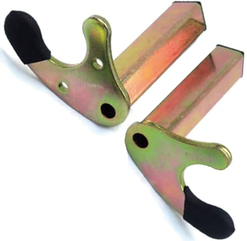 2 Pièces Supports en U pour Béquille Universelle Paire de Béquilles Arrière Rondes en U pour Moto Charge Jusqu'à 400 kg - Adaptateurs Crochets et Accessoires, Avec Étui en Cuir