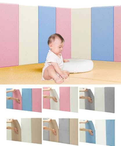 Kopfteil Wandkissen Wandpolster Bett - Wandpolster Selbstklebend Kinderzimmer, 30x60 cm, 4/6/8/10 PCS, Isolierung, Wandpolsterung Wandschutz Bett Polsterpaneel Wandverkleidung(Schwarz,8pcs)