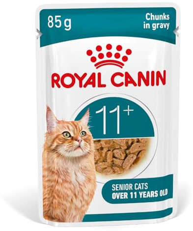 Royal CANIN AGEING 11+ Gravy | 12 x 85 g | Cibo umido per gatti sopra gli 11 anni | Formula con il complesso HealthyAge7 | Deliziosi pezzi in salsa