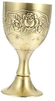 MUELODSIC Copa De Licor Retro Relieve 100ml, Copa Vintage De Aleación De Zinc, Diseño Compacto y Duradero, Adecuado Para Bebidas Espirituosas y Decoración De Mesa