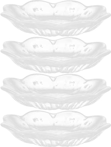 MOTHNUR Posavasos De Vidrio Transparente Para Tazas De Té 10 Cm Multiusos Resistente Al Calor Decoración Para Hogar Restaurante Juego De 4 Piezas