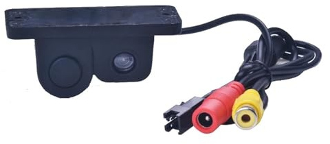 Cámaras de marcha atrás 2 en 1 LED con alarma de sonido LED para coche, sensor de aparcamiento de video de marcha atrás, radar con cámara de visión trasera CCD, cámara de estacionamiento trasera