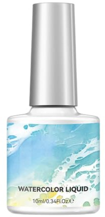 Akvarell Gel Nagellack Med Vattenfärgseffekt 10ML Snabbtorkande Målar Gel | Havsinspirerad Nagellack För Salon, , Män, Ungdom, Manikyrist, Scenuppträdande, Resa,