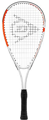 Dunlop Sports Play Junior Squash Racket, White/Orange, 7-10 Years Old, 23.5 Length