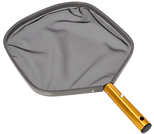 Duraol Laubkescher 2.0 I Poolkescher extra schwer mit Alu-Griff I Oberflächenkescher für Teleskopstange I Kescher für Pool/Planschbecken & Whirlpool I Schwimmbad Zubehör feinmaschig & stabil