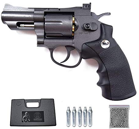 Super Sport 708 2.5″ Borner Pack Revolver de balines Full Metal (perdigones Bolas de Acero BB's). Arma de Aire comprimido CO2 Calibre 4,5mm Potencia de 2.55 Julios
