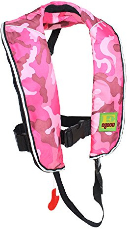 Top Safety Child Life Jacket with Whistle - Auto Inflatable Slim Lifejacket Life Vest PFD for Children Kids Youth - Boating Fishing Sailing Kayaking Surfing Swimming - Adjustable Life Saving Vest