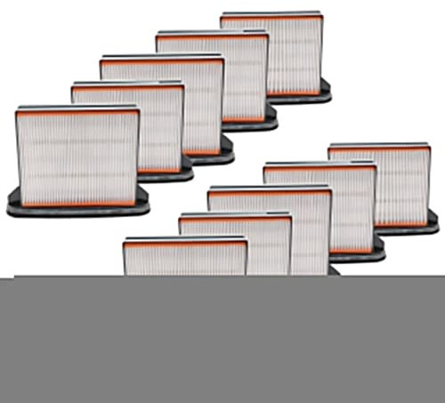vhbw 10x Staubsaugerfilter kompatibel mit Romus Vacrom Staubsauger - HEPA-Faltenfilter-Nassfilter Schwarz Grau Weiß