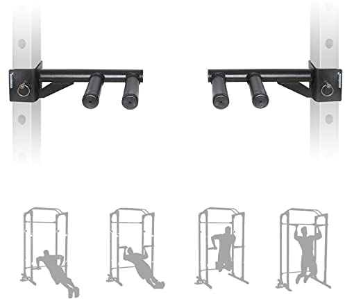 SYL Fitness Barres de dip pour racks d'alimentation à tubes carrés de 5 cm x 5 cm, poignées doubles fines et larges (brevet en instance)